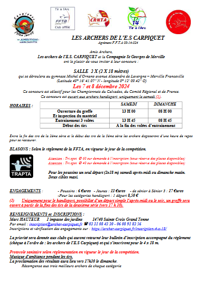 concours salle tir 18M- 2X(2X18) MERVILLE FRANCEVILLE