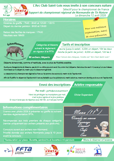 concours CRNTA-nATURE-ST LO du 12/04/2026