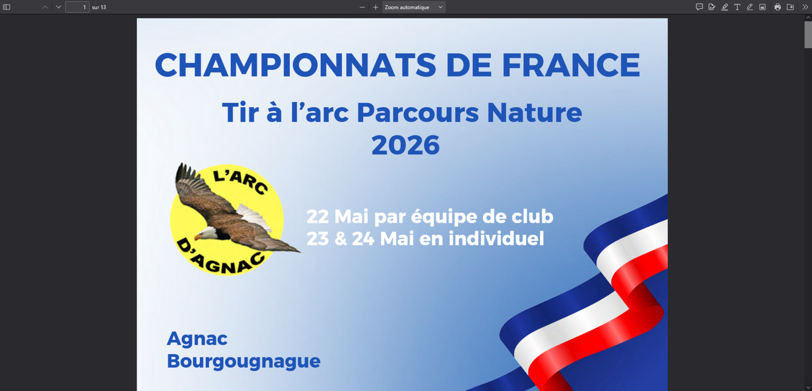 CHAMPIONNAT DE FRANCE TIR NATURE- 47410 BOURGOUGNAQUE