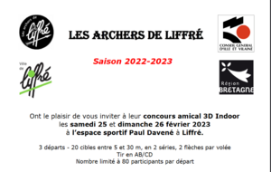 CONCOURS AMICAL 3D INDOR - LIFFRE