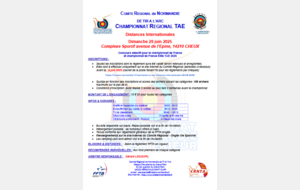 CHAMPIONNAT REGIONAL TAE Distance Internationales - CHEUX
