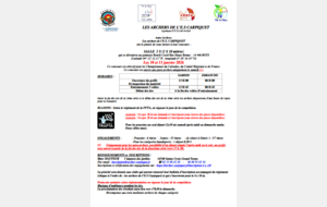 concours tir 18m -Salle  2x(2x18mètre)- CARPIQUET à ROTS LE 10et 11 Janvier 2026