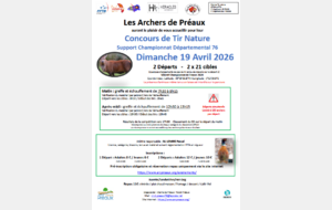 concours TIR NATURE- PREAUX du 19 Avril 2026