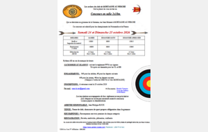 Concours Tir 18 m Salle- MORTAGNE AU PERCHE  du 24 et 25/11/2026