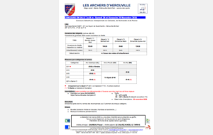 concours Tir 18m-Salle-HEROUVILLE ST CLAIR du 28-29/11/2026