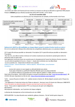 Concours Tir 18 m Salle- VERSON du 14 et15/11/2026