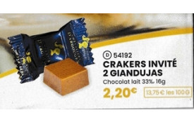 Réf D- Code 54192- CRAKERS INVITE 2 GAINDUJAS, sachet 16g