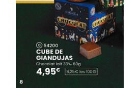 Réf Q-Code 54200-CUBE DE GIANDUJAS de 60g