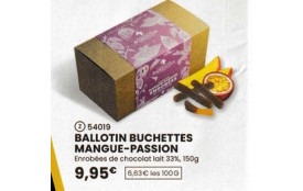 Réf Z-Code 54019- BALLOTIN  BUCHETTES MANGUES-PASSION   - 150 G