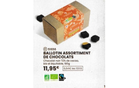 REF AC-Code 51656-BALLOTIN ASSORTIMENT DE CHOCOLATS NOIRS- 180g
