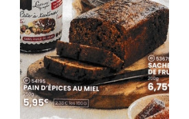 REF  AF-Code 54195 -PAIN D EPICES AU MIEL , 250g