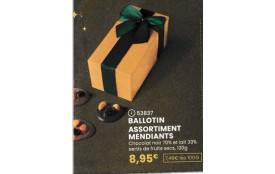 Réf I-Code 53837-  BALLOTIN  ASSORTIMENTS MENDIANTS Boite de 120 g