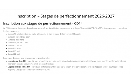 CD14-STAGE DE PERFECTIONNEMENT 2026