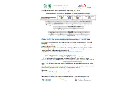 PARTICIPATION DES BENEVOLES  CONOCURS DU 14-15/11/2026