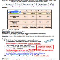 concours salle  tir 18m- SAINT VALERY EN CAUX-du24-25/10/2026