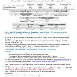 Concours Tir 18 m Salle- VERSON du 14 et15/11/2026