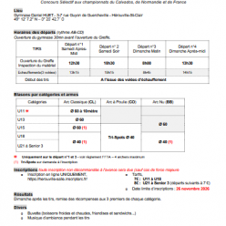 concours Tir 18m-Salle-HEROUVILLE ST CLAIR du 28-29/11/2026