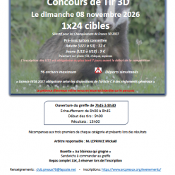 concours Tir 3D- PREAUX  du 08 novmenbre 2026